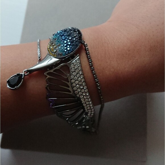 Super exquisite Swarovski peacock bracelet - Picture 4 of 14